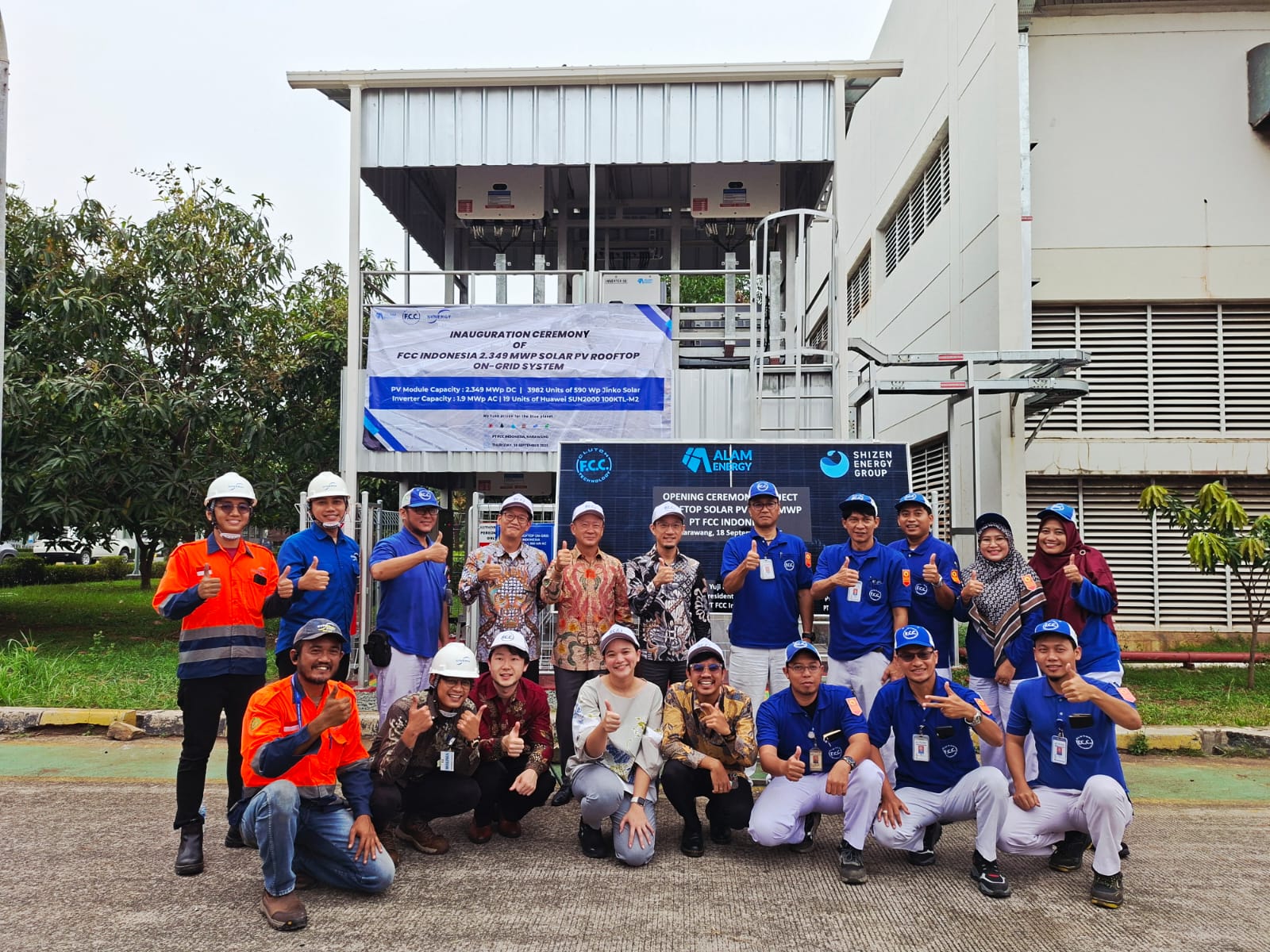 Alamport via Alam Energy completed installation of 2.3MWp Rooftop Solar Power Plant for PT. FCC Indonesia